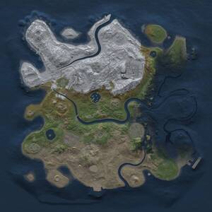Thumbnail Rust Map: Procedural Map, Size: 3200, Seed: 51595227, 12 Monuments