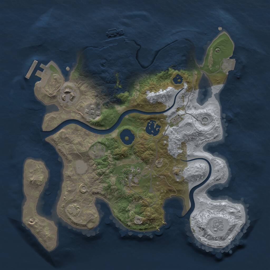 Rust Map: Procedural Map, Size: 2750, Seed: 965240031, 10 Monuments