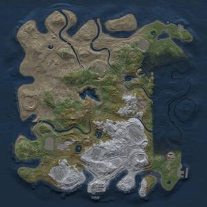 Thumbnail Rust Map: Procedural Map, Size: 4250, Seed: 182336772, 17 Monuments