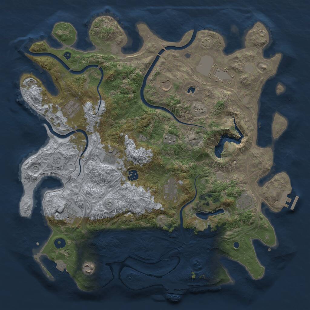 Rust Map: Procedural Map, Size: 4250, Seed: 1559749929, 16 Monuments