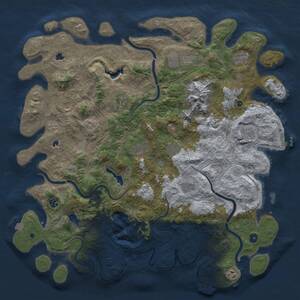 Thumbnail Rust Map: Procedural Map, Size: 5000, Seed: 948181361, 17 Monuments