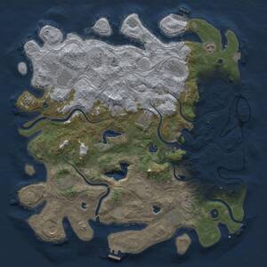 Thumbnail Rust Map: Procedural Map, Size: 4500, Seed: 41113866, 17 Monuments