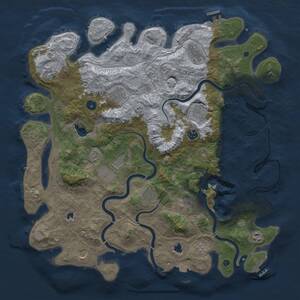 Thumbnail Rust Map: Procedural Map, Size: 4500, Seed: 947149174, 17 Monuments