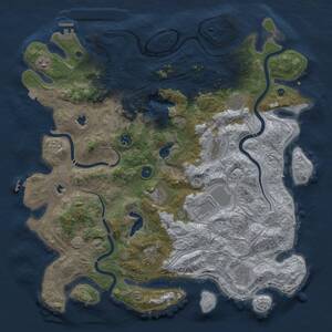 Thumbnail Rust Map: Procedural Map, Size: 4500, Seed: 258, 16 Monuments