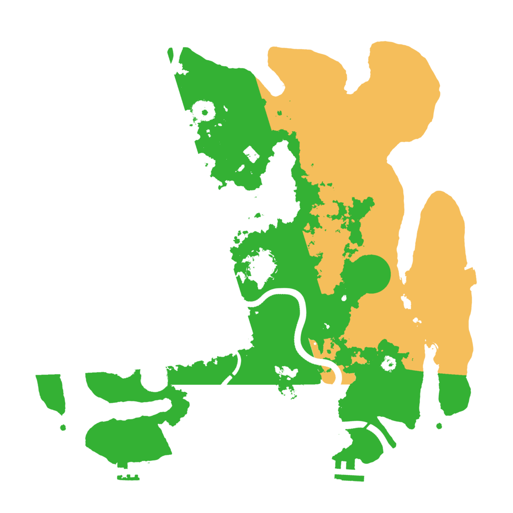 Biome Rust Map: Procedural Map, Size: 3500, Seed: 8499302