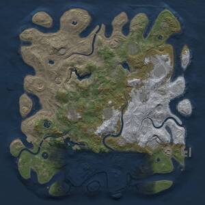 Thumbnail Rust Map: Procedural Map, Size: 4500, Seed: 861994769, 16 Monuments
