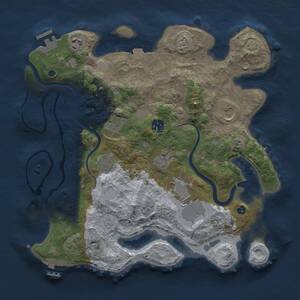 Thumbnail Rust Map: Procedural Map, Size: 3500, Seed: 754014096, 14 Monuments