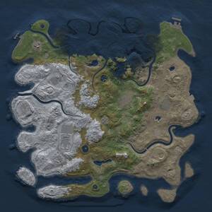 Thumbnail Rust Map: Procedural Map, Size: 4500, Seed: 656748309, 16 Monuments