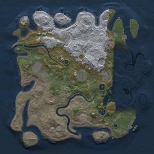 Thumbnail Rust Map: Procedural Map, Size: 3800, Seed: 538084704, 14 Monuments