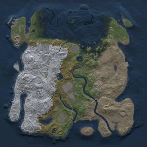 Thumbnail Rust Map: Procedural Map, Size: 3750, Seed: 162795349, 16 Monuments