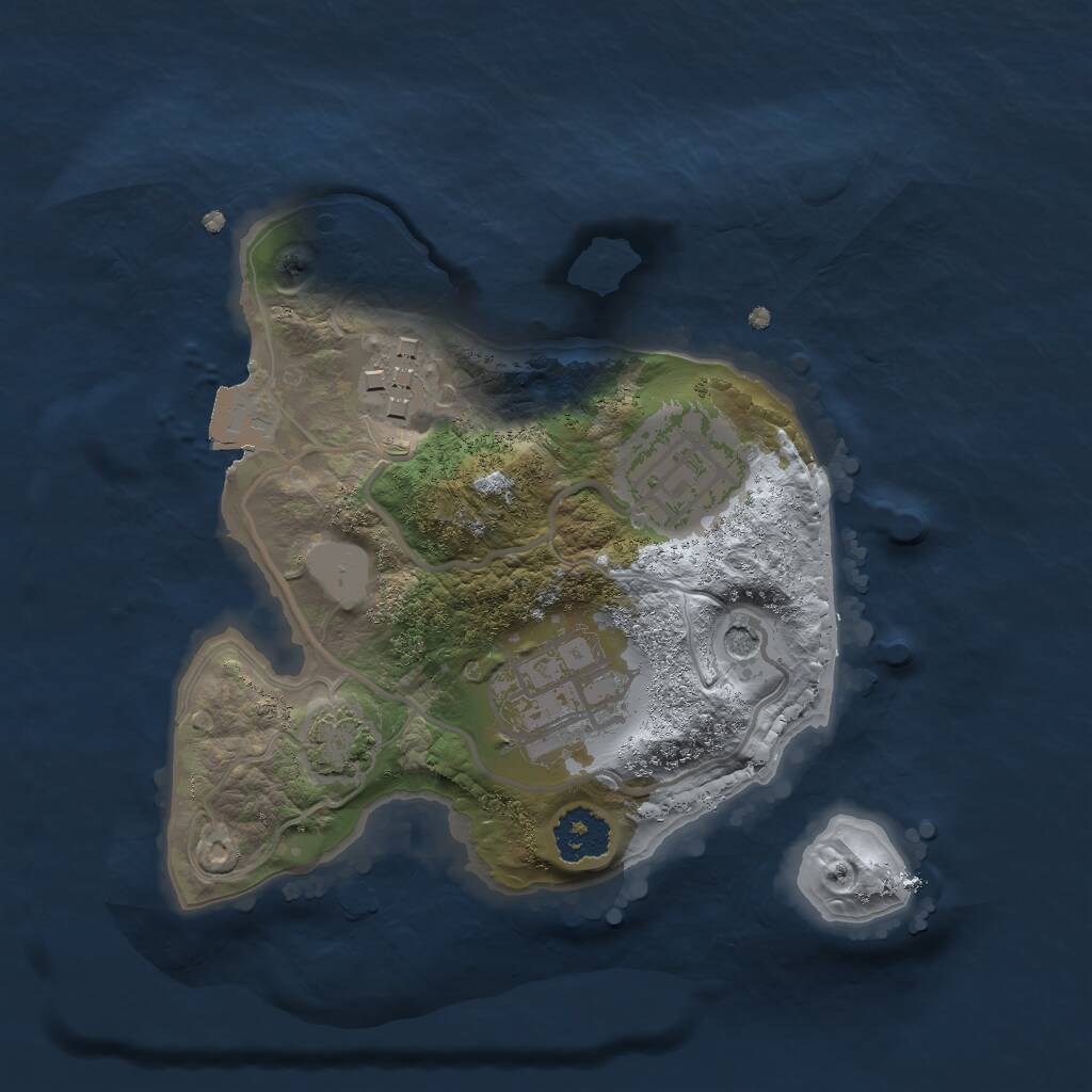 Rust Map: Procedural Map, Size: 2000, Seed: 1561746806, 6 Monuments