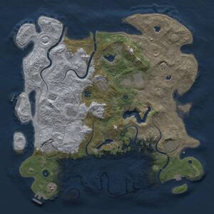 Thumbnail Rust Map: Procedural Map, Size: 4500, Seed: 834003069, 16 Monuments