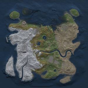 Thumbnail Rust Map: Procedural Map, Size: 3500, Seed: 620255963, 15 Monuments