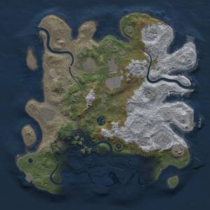 Thumbnail Rust Map: Procedural Map, Size: 3500, Seed: 1855241414, 14 Monuments