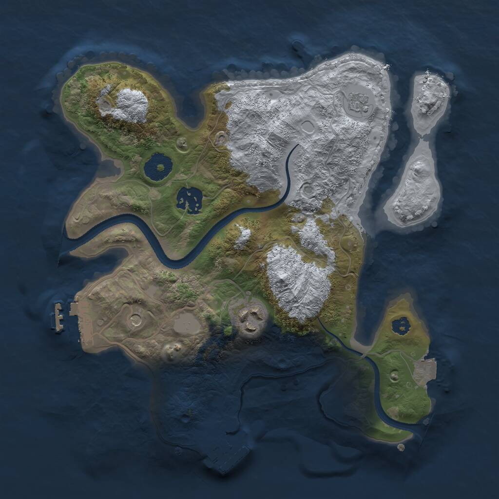 Rust Map: Procedural Map, Size: 2750, Seed: 306215432, 7 Monuments