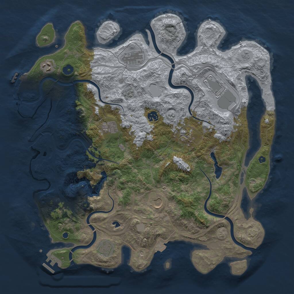 Rust Map: Procedural Map, Size: 4250, Seed: 253908108, 15 Monuments