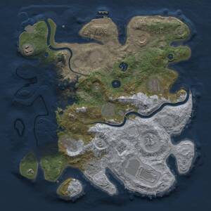 Thumbnail Rust Map: Procedural Map, Size: 3600, Seed: 560542168, 15 Monuments