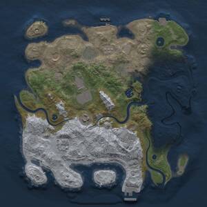 Thumbnail Rust Map: Procedural Map, Size: 3500, Seed: 938286462, 15 Monuments