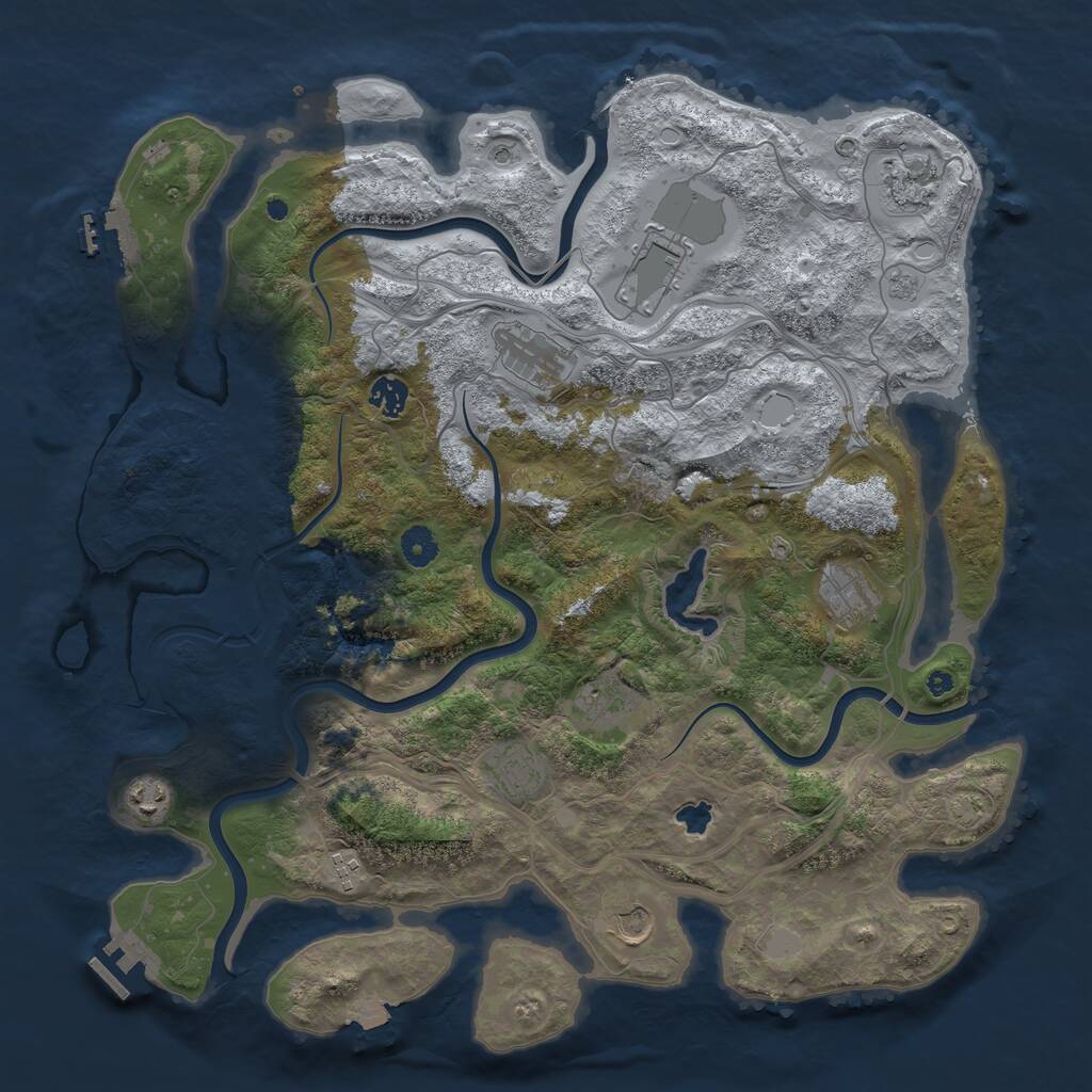 Rust Map: Procedural Map, Size: 4250, Seed: 504122025, 16 Monuments