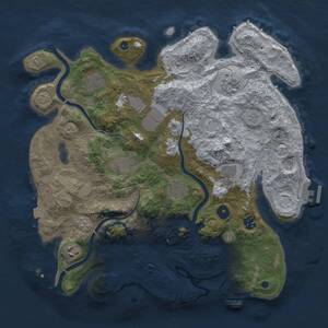 Thumbnail Rust Map: Procedural Map, Size: 3750, Seed: 2001387962, 15 Monuments