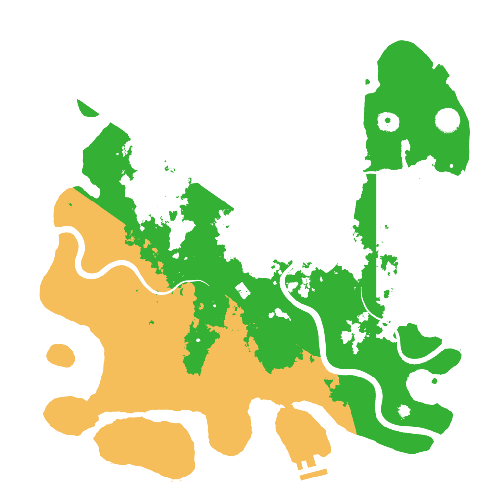 Biome Rust Map: Procedural Map, Size: 3600, Seed: 1258586915