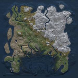 Thumbnail Rust Map: Procedural Map, Size: 4500, Seed: 219941710, 16 Monuments