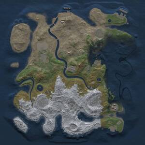 Thumbnail Rust Map: Procedural Map, Size: 3500, Seed: 236030659, 14 Monuments
