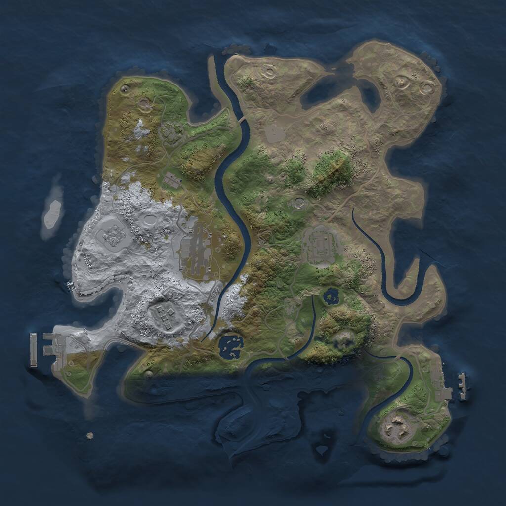 Rust Map: Procedural Map, Size: 3000, Seed: 1678111366, 11 Monuments