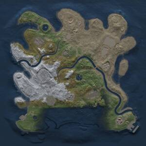 Thumbnail Rust Map: Procedural Map, Size: 3500, Seed: 653872119, 16 Monuments