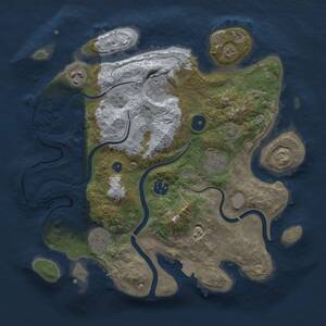 Thumbnail Rust Map: Procedural Map, Size: 3250, Seed: 1990144902, 9 Monuments