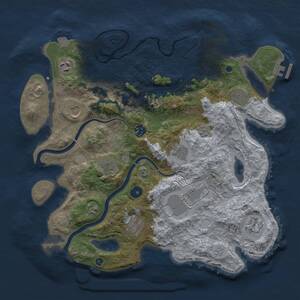 Thumbnail Rust Map: Procedural Map, Size: 3835, Seed: 1012026, 15 Monuments
