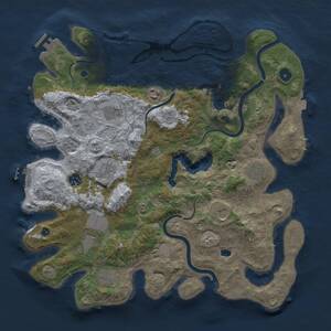Thumbnail Rust Map: Procedural Map, Size: 4000, Seed: 366625268, 15 Monuments
