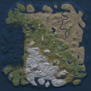 Thumbnail Rust Map: Procedural Map, Size: 6000, Seed: 948372849, 17 Monuments