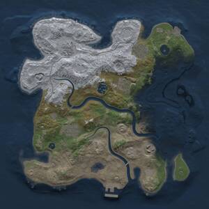 Thumbnail Rust Map: Procedural Map, Size: 3250, Seed: 1722723601, 13 Monuments