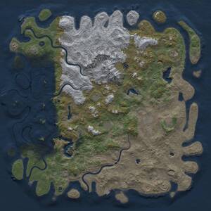 Thumbnail Rust Map: Procedural Map, Size: 5880, Seed: 51682462, 17 Monuments