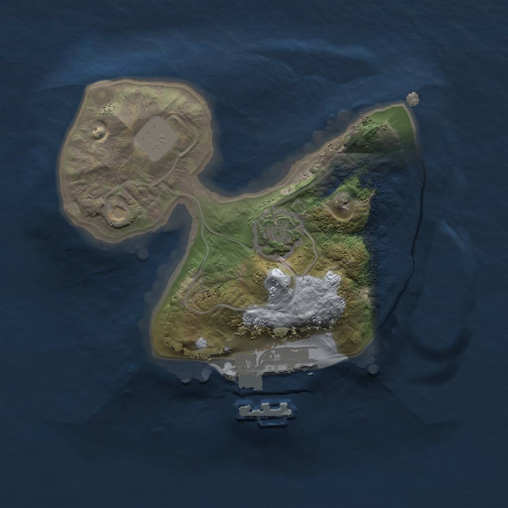 Rust Map: Procedural Map, Size: 1500, Seed: 162924569, 3 Monuments