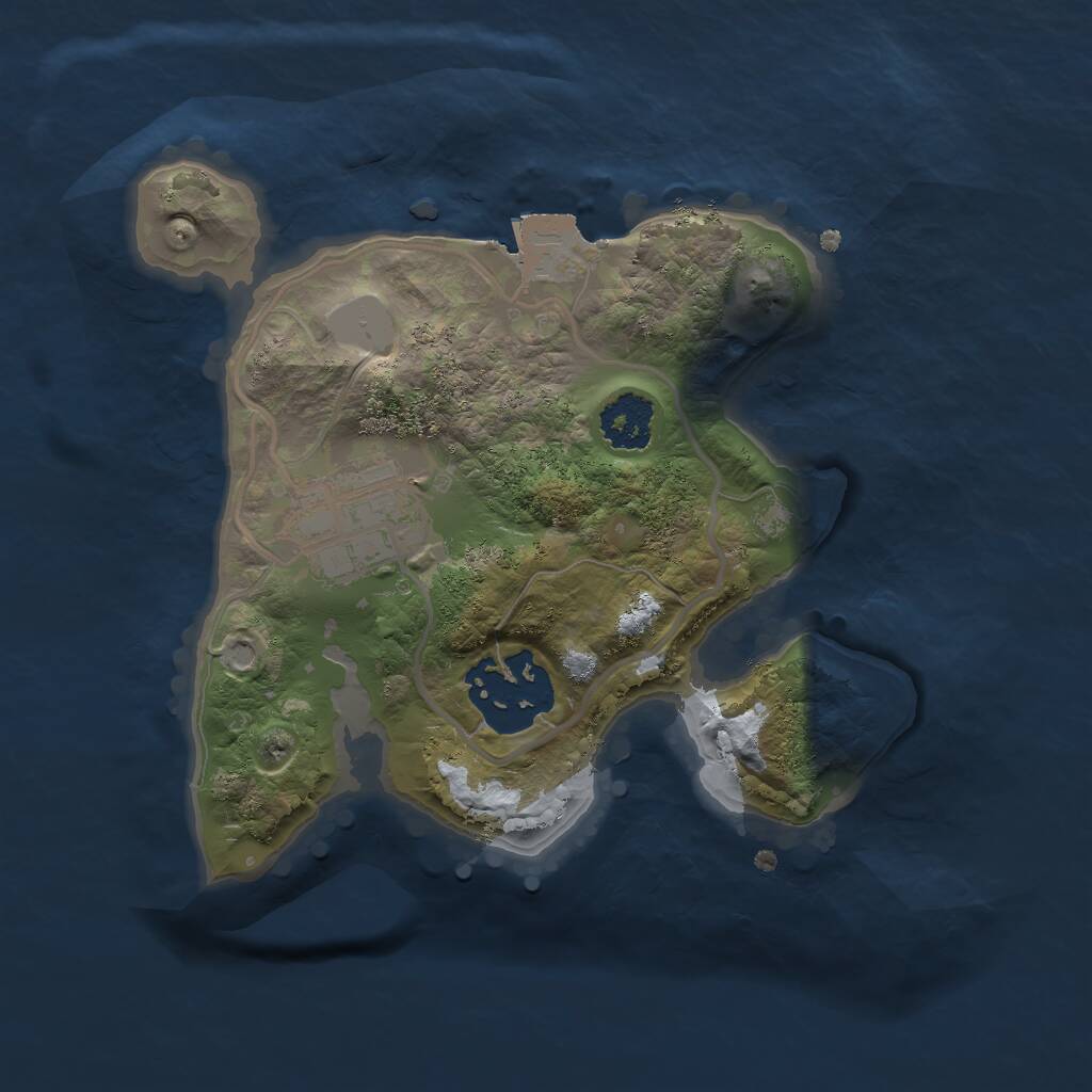 Rust Map: Procedural Map, Size: 2000, Seed: 1305692831, 3 Monuments