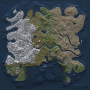 Thumbnail Rust Map: Procedural Map, Size: 4000, Seed: 406208655, 16 Monuments