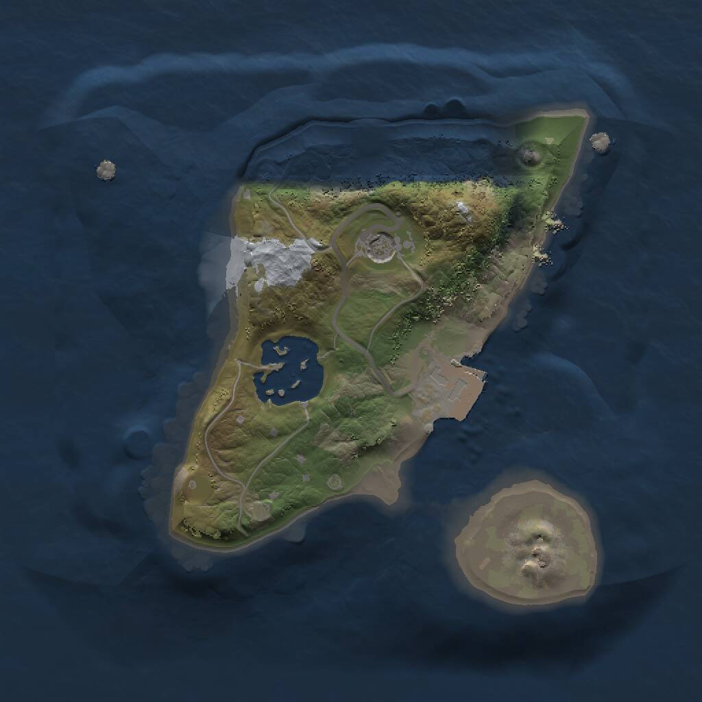 Rust Map: Procedural Map, Size: 1500, Seed: 1641843217, 3 Monuments