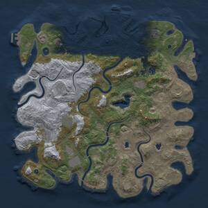 Thumbnail Rust Map: Procedural Map, Size: 4500, Seed: 697293340, 16 Monuments