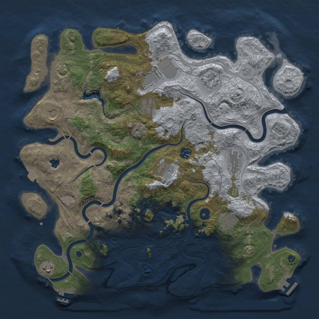 Rust Map: Procedural Map, Size: 4250, Seed: 1664233251, 16 Monuments