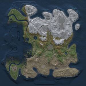 Thumbnail Rust Map: Procedural Map, Size: 3500, Seed: 1120286790, 14 Monuments