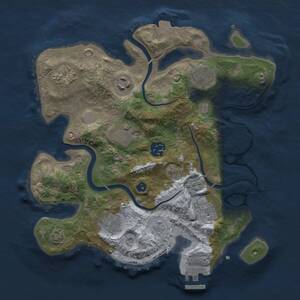 Thumbnail Rust Map: Procedural Map, Size: 3000, Seed: 182336772, 13 Monuments
