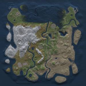 Thumbnail Rust Map: Procedural Map, Size: 4250, Seed: 776864781, 15 Monuments