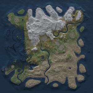 Thumbnail Rust Map: Procedural Map, Size: 4250, Seed: 1896112722, 14 Monuments