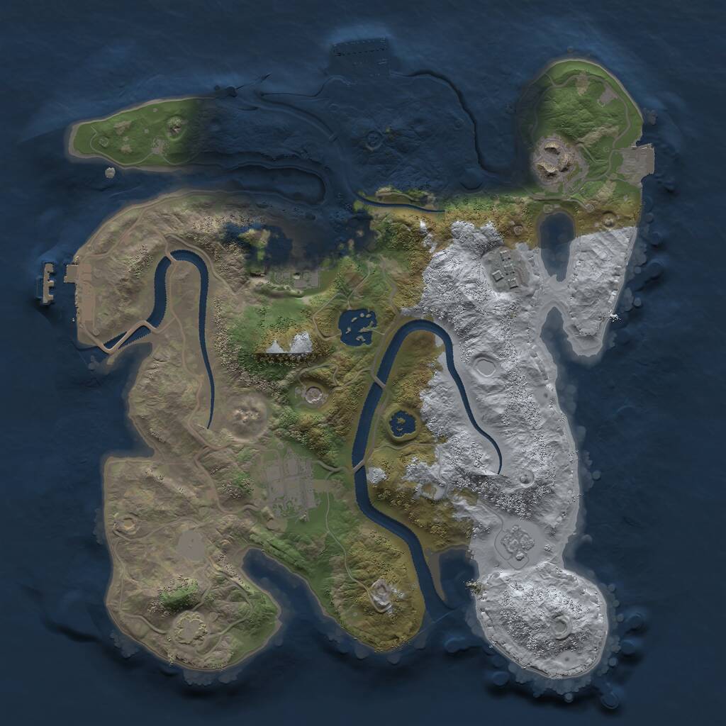 Rust Map: Procedural Map, Size: 2800, Seed: 1385976550, 11 Monuments