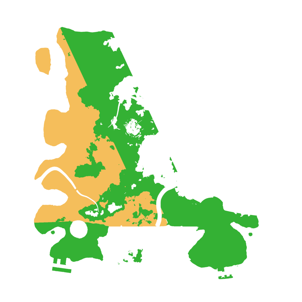 Biome Rust Map: Procedural Map, Size: 3200, Seed: 135542