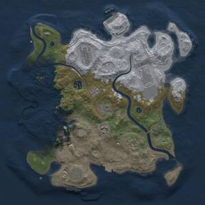 Thumbnail Rust Map: Procedural Map, Size: 3500, Seed: 968379122, 15 Monuments