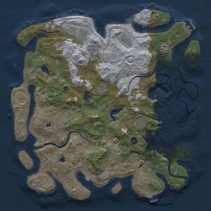 Thumbnail Rust Map: Procedural Map, Size: 4500, Seed: 2075028735, 17 Monuments