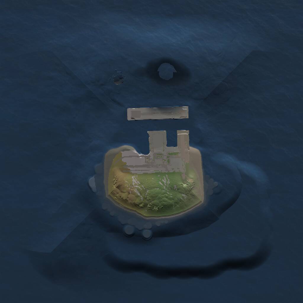 Rust Map: Procedural Map, Size: 1000, Seed: 77787, 2 Monuments